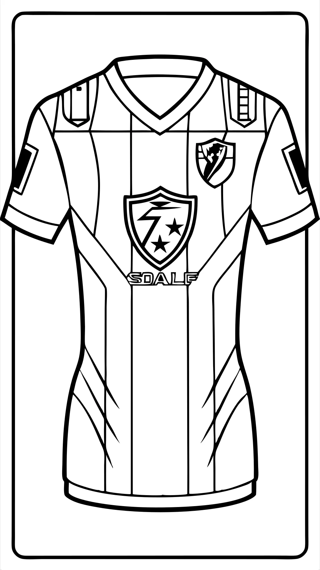 Página para colorear Jersey de fútbol